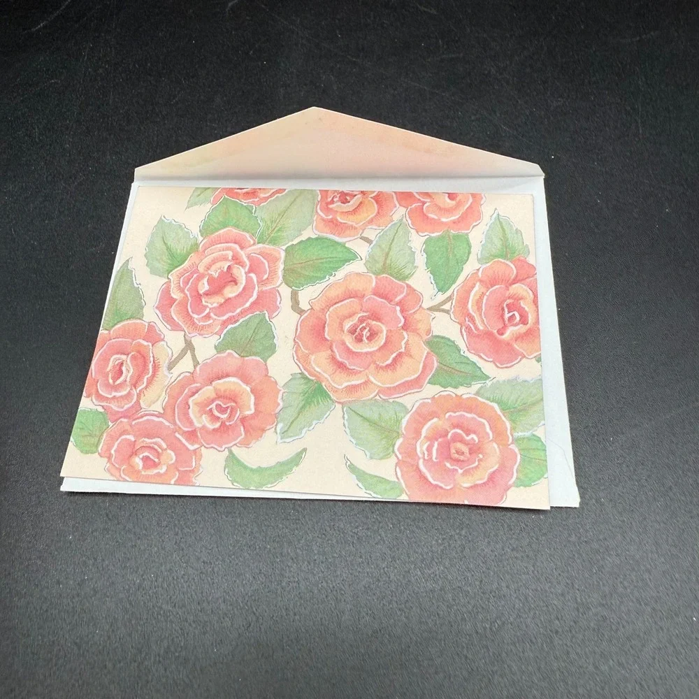 Vintage Embossed Botanical Notecard Heart Rose by Sarah-Jane Gillespie‎ 4